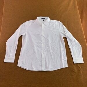 Mercer+Mettle Mens XL White Stretch Long Sleeve Button Down Shirt New *Flaw
